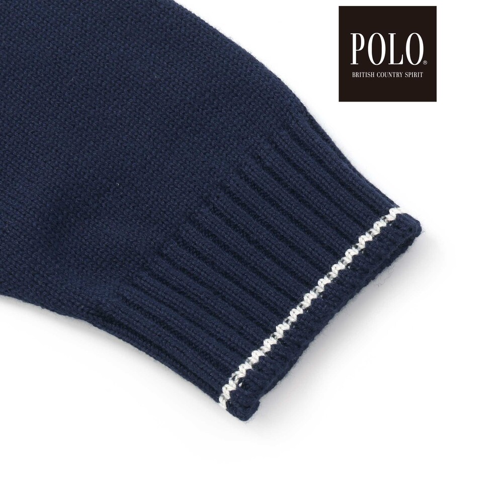 【POLO BCS(ポロ・ビーシーエス)×SLAP SLIP】シンプルニットカーディガン(80~130cm) オフホワイト 80cm