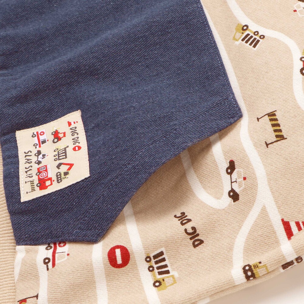 デニムカンガルーポケット付きトレーナー(80~130cm) オフホワイト系 80cm