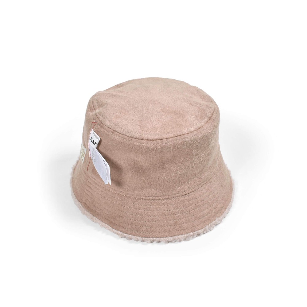 ユニセックス ボア × スエード リバーシブル バケットハット (52~54cm) ベージュ S(52cm)