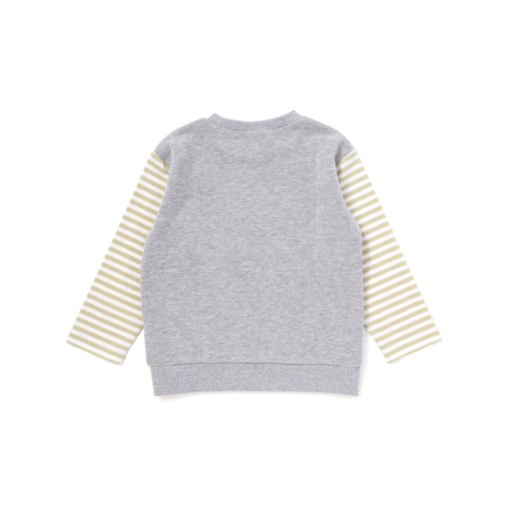 ボーダー切り替え長袖Tシャツ(80~130cm) ネイビー 80cm