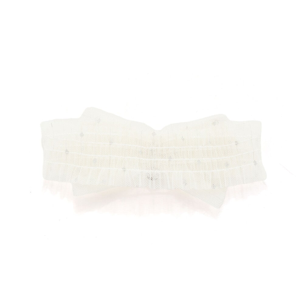 リボンチュールヘアバンドベビー ホワイト ワンサイズ