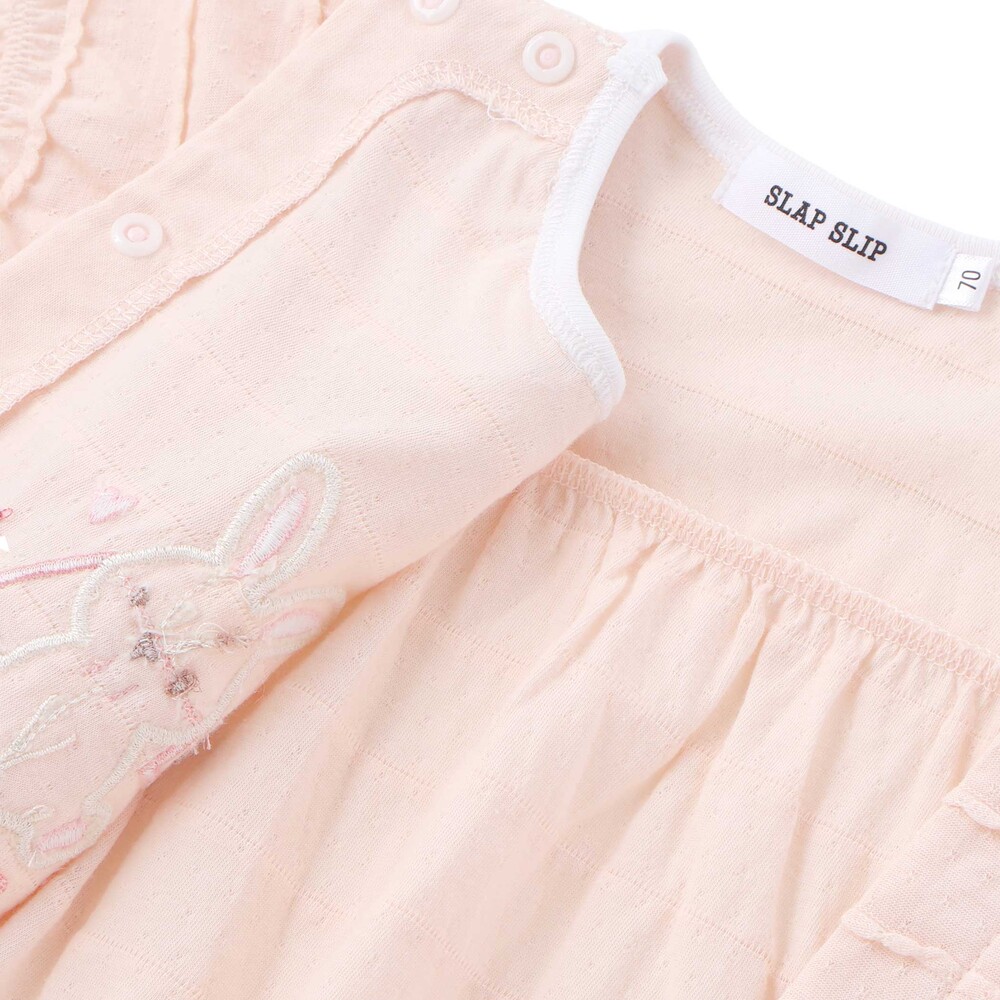 アニマルパッチレーシー天竺カバーオールベビー(70~80cm) ピンク 70cm