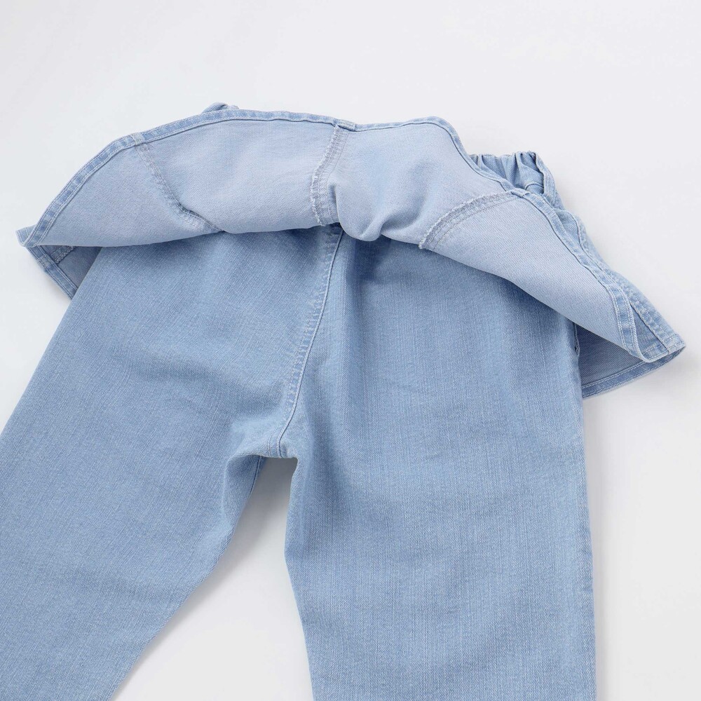 フリルストレッチデニムパンツ(110~150cm) ネイビー 110cm