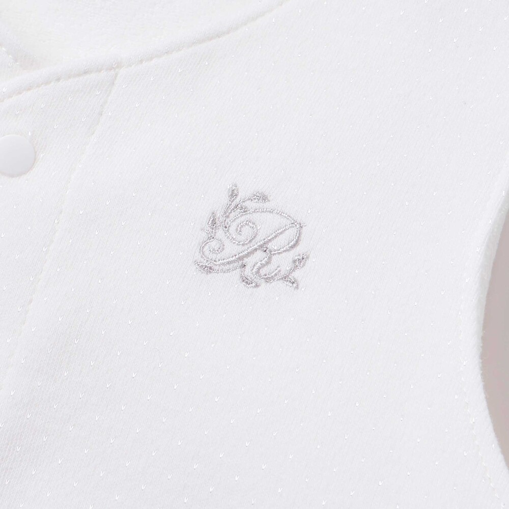 【日本製】スモッキングカバーオール&ベスト&スタイセット(70~80cm) ピンク 70cm