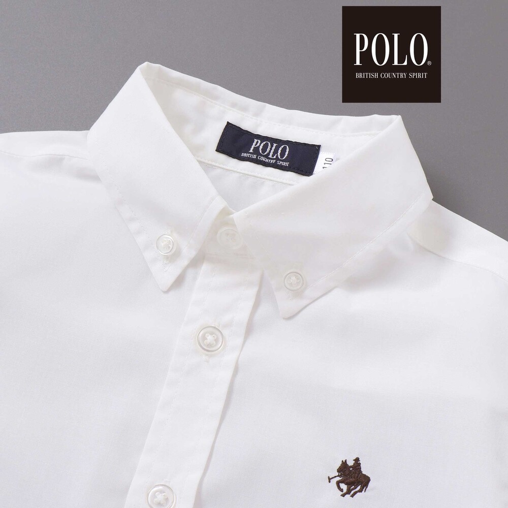 【POLO BCS(ポロ・ビーシーエス)×SLAP SLIPコラボ】無地チェックスーツ+シャツ3点セット(110~130cm) ネイビー 110cm