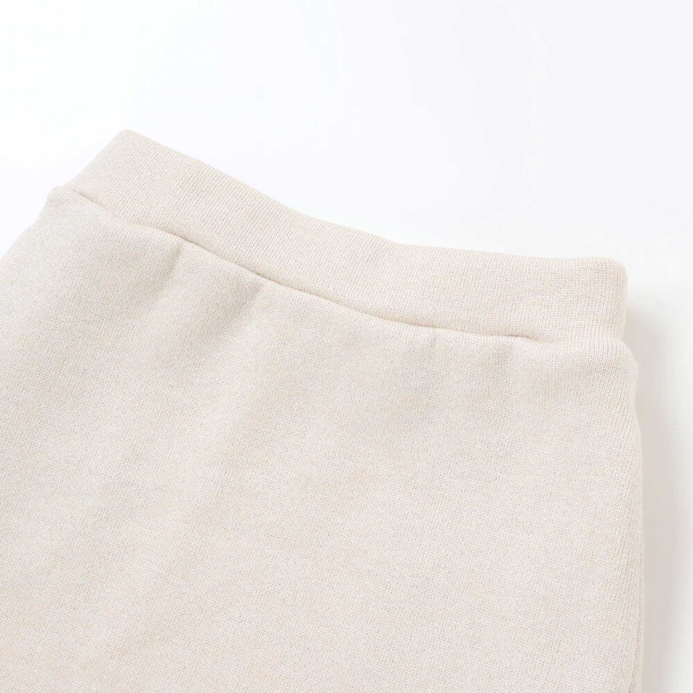 ラメニットフリルトップス+スカート セットアップ(100~140cm) ベージュ 100cm