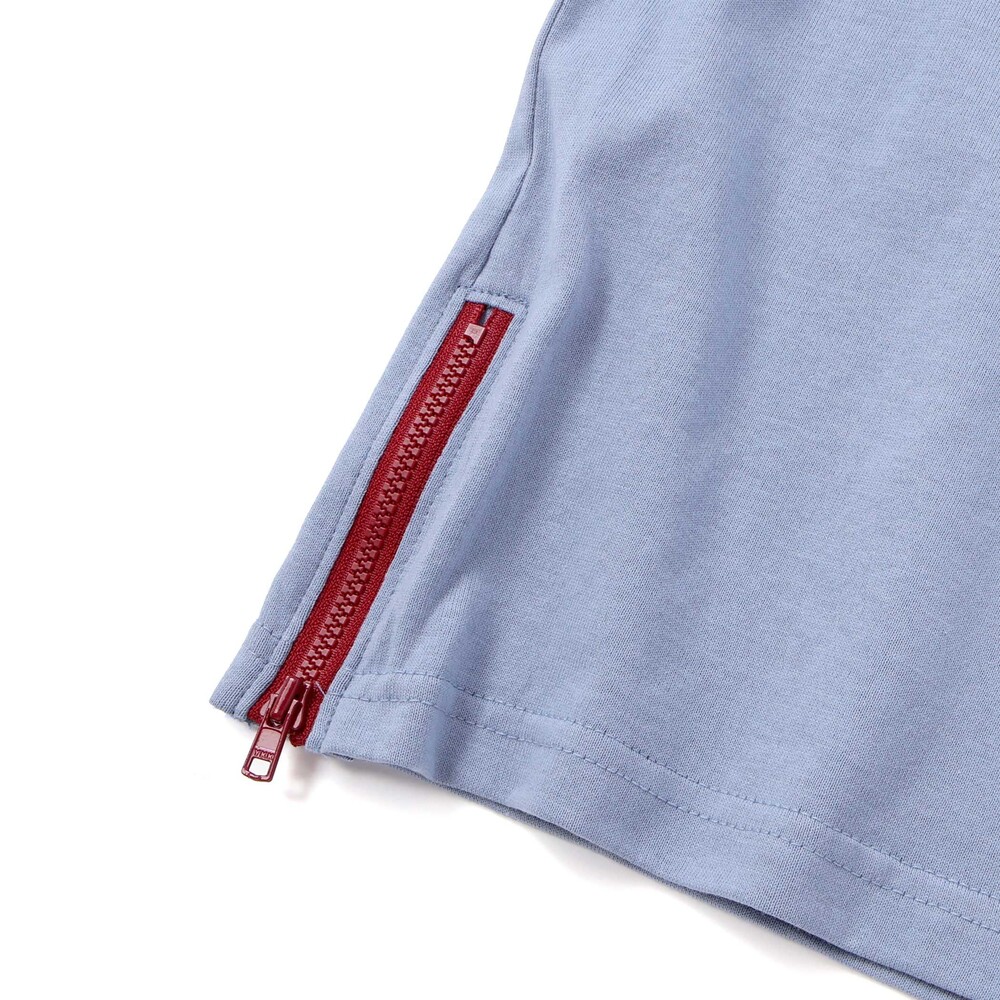 缶バッジ風立体プリント半袖Tシャツ+ロゴ長袖Tシャツ セット(90~160cm) ブルー 90cm