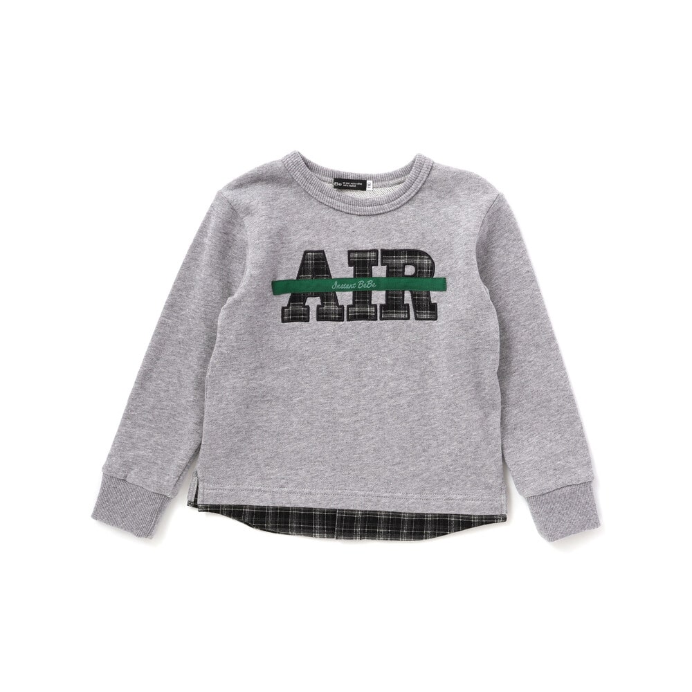 AIRパッチロゴレイヤード風トレーナー(80~160cm) グレー 80cm