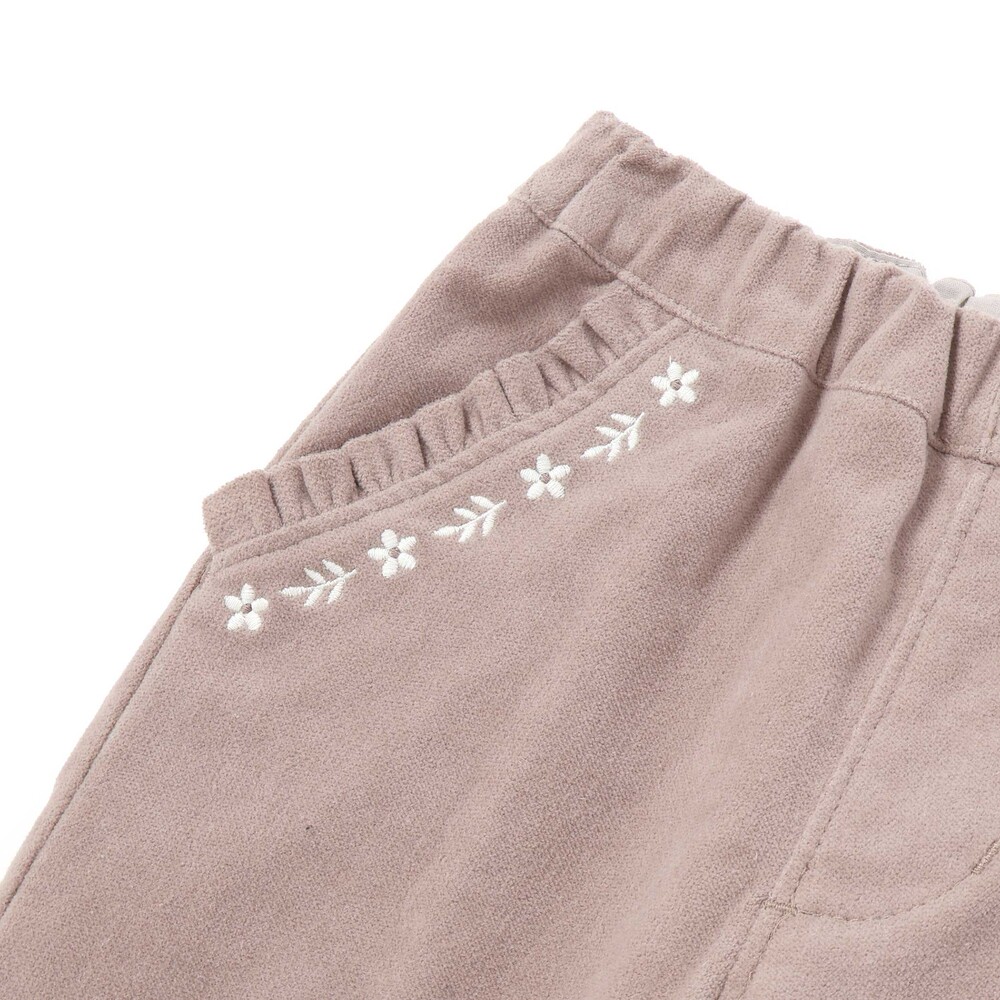 リブレスコールフリルリボンポケットスリムロングパンツ(100~160cm) ネイビー 100cm