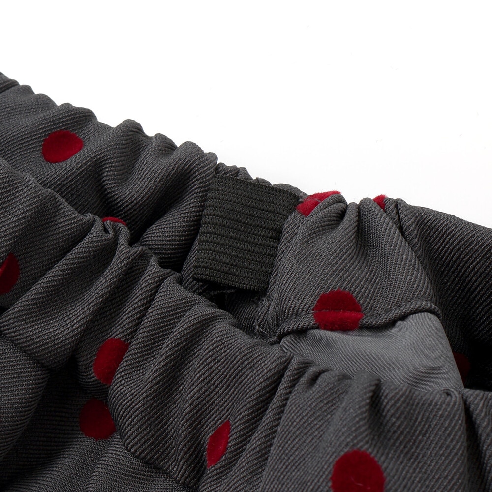 フロッキープリントドットバルーンスカート(100~140cm) グレー系 100cm