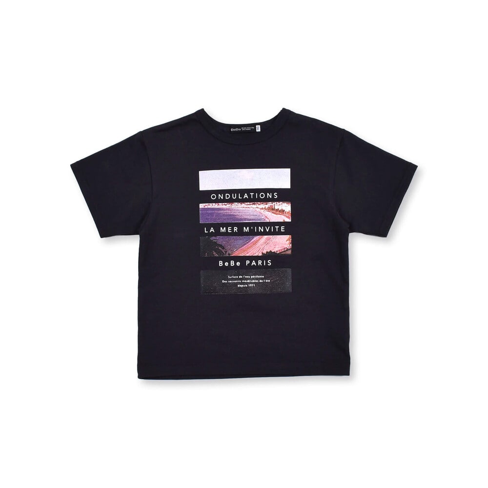 USA コットン フォト プリント Tシャツ (90~150cm) ホワイト 150cm