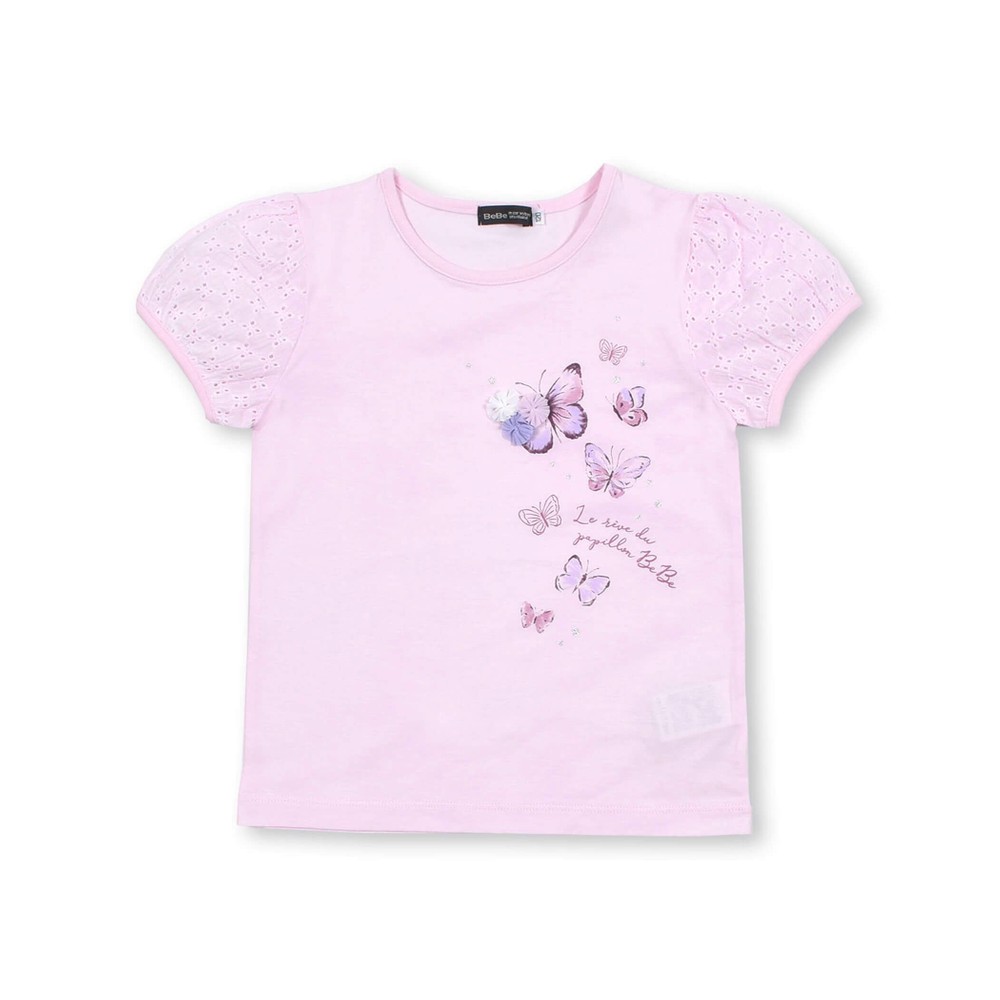 蝶々プリントパフスリーブTシャツ(80~150cm)(80cm ピンク): トップス【女の子・男の子の子ども服と言えば】蝶々プリントパフスリーブTシャツ(80~150cm)(80cm  ピンク): トップス【女の子・男の子の子ども服と言えば】-子供服べべの公式通販サイト 「BEBE MALL」-子供服べべ ...