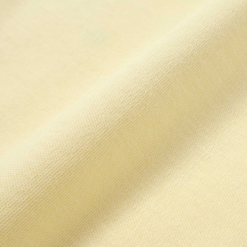 フラワーロゴ刺しゅうスカラップスムース長袖Tシャツ(90~150cm) イエロー 90cm