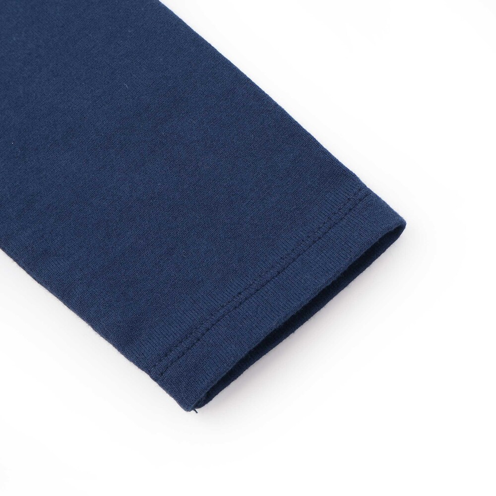 グログランBIGリボンモチーフ裾スカラップ長袖Tシャツ(90~160cm) ネイビー 90cm