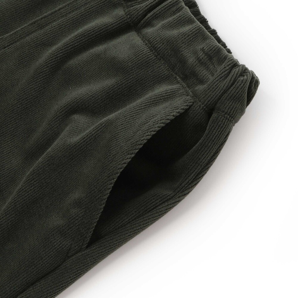 ニットコール裾チェックロングパンツ(80~90cm) ベージュ 80cm