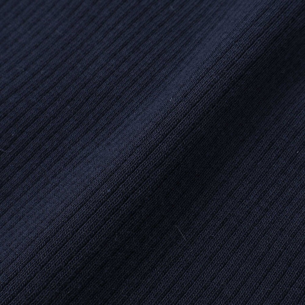 【限定商品】リブ+チェックドッキング長袖ワンピース(95~150cm) ネイビー系 95cm