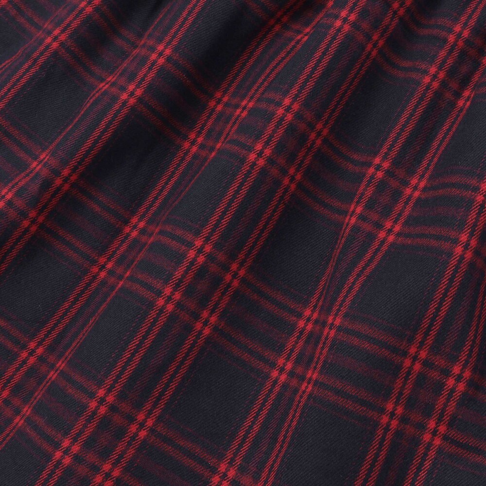 【限定商品】ポンチチェックドッキングワンピース(95~150cm) レッド系 95cm