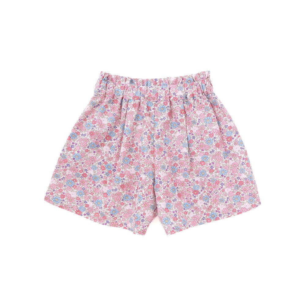 【限定商品】花柄ブラウス+ショートパンツセットアップ(95~150cm) ピンク系 95cm