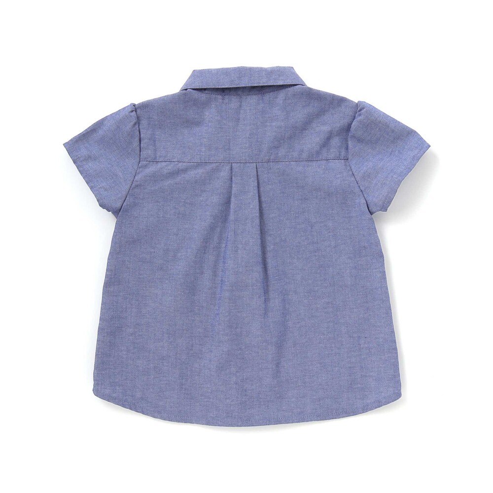 【限定商品】ダンガリーブラウス+ショートパンツセットアップ(95~150cm) レッド 95cm