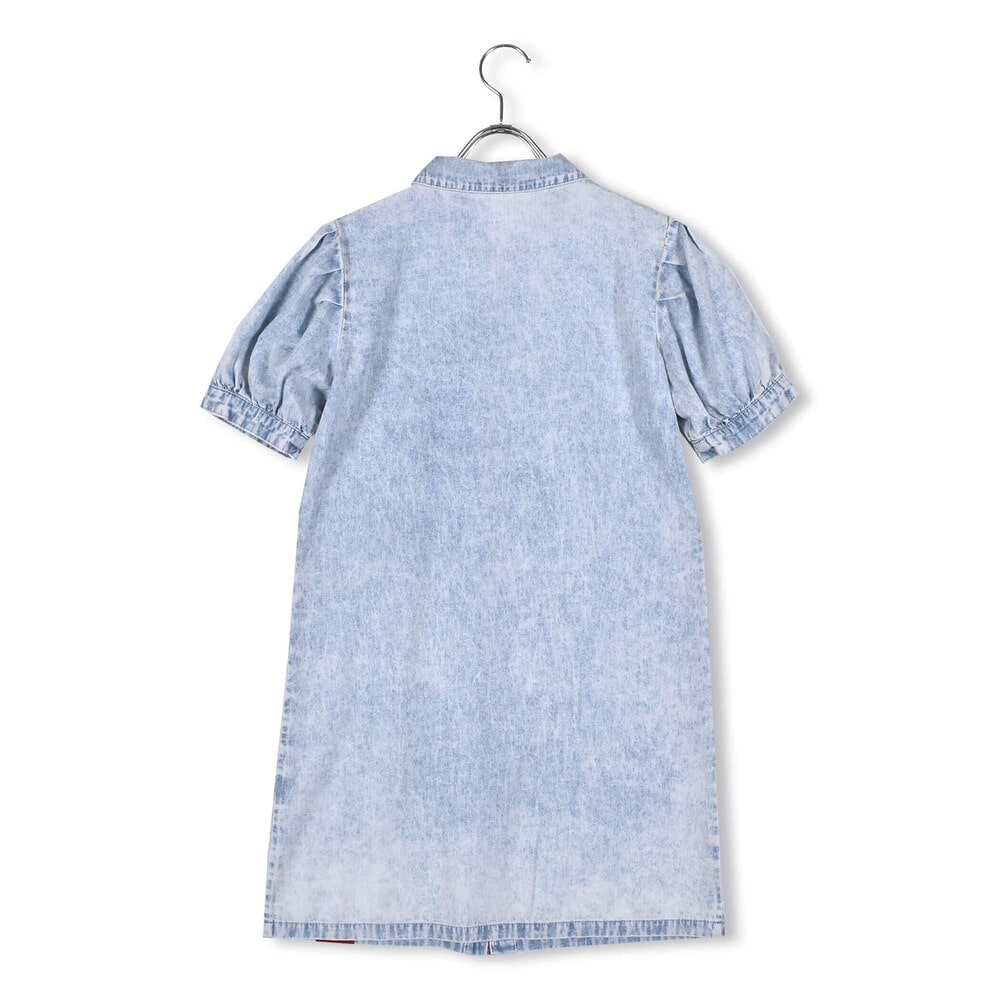 Ziddy 130 160cm パフスリーブ デニム ワンピース 130cm ネイビー ワンピース 子供服べべの公式通販サイト Bebe Mall