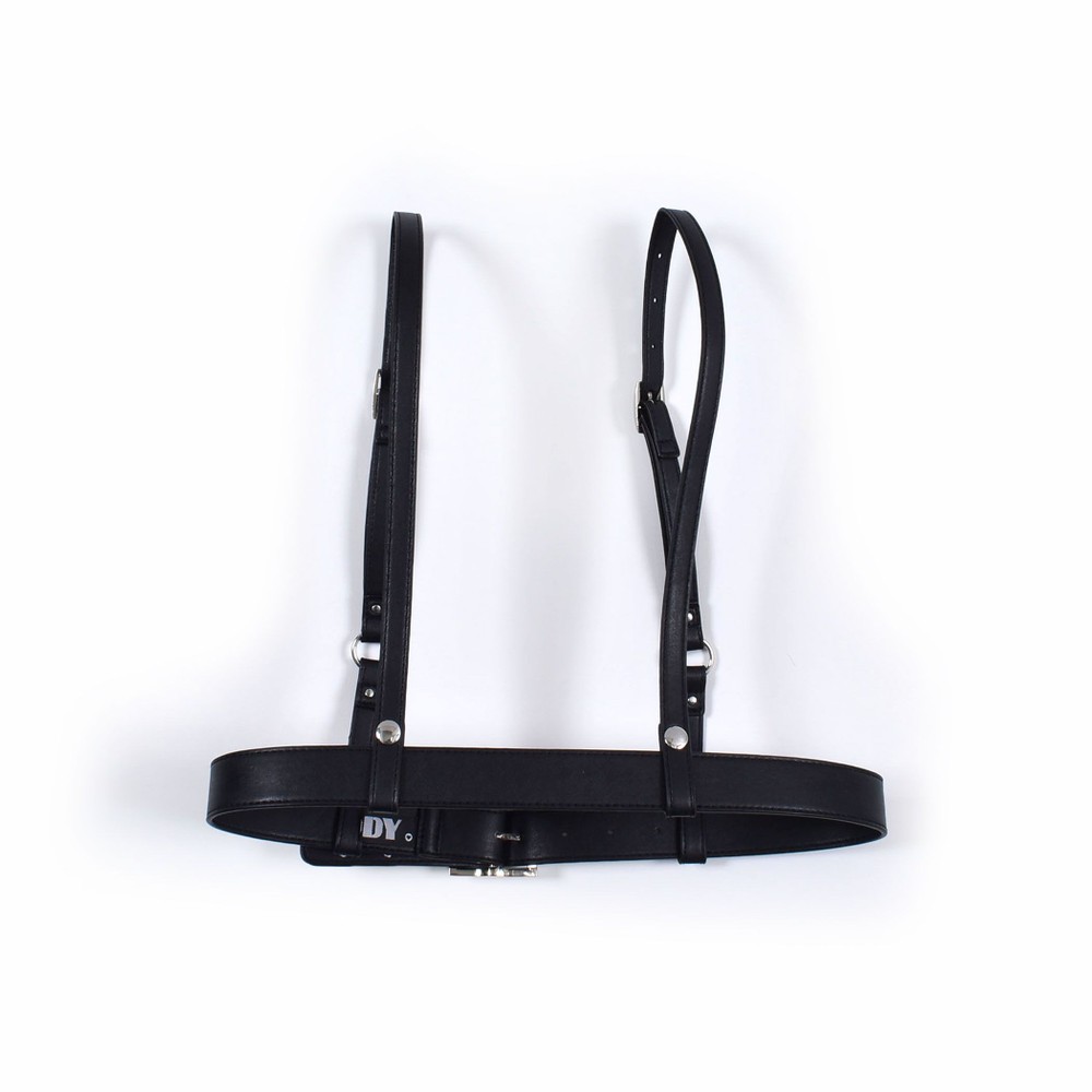 【ニコ☆プチ掲載】クリア エコレザー ハーネスベルト ホワイト ワンサイズ