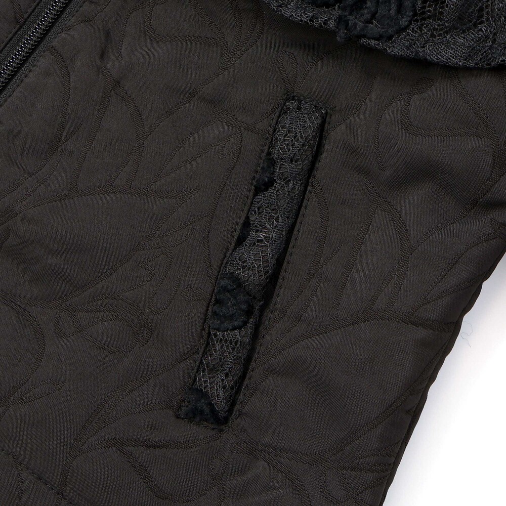 フラワーキルトレースブルゾン(95~150cm) オフホワイト 100cm