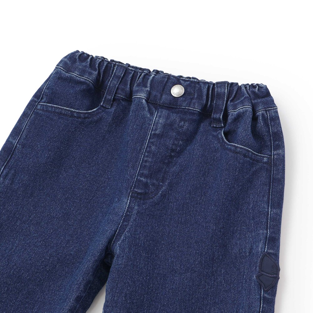 サイドリボンストレッチデニムパンツ(95~160cm) ブラック 95cm
