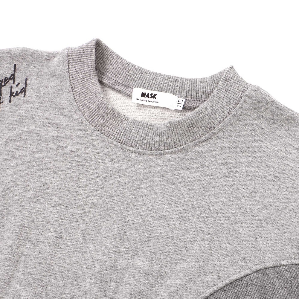 円形切り替えBIG裏毛トレーナー(100~160cm) グレー 110cm