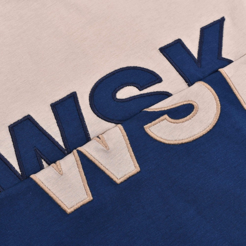 ロゴ 切り替え バイカラー 天竺 半袖 Tシャツ (100~160cm) ベージュ 100cm