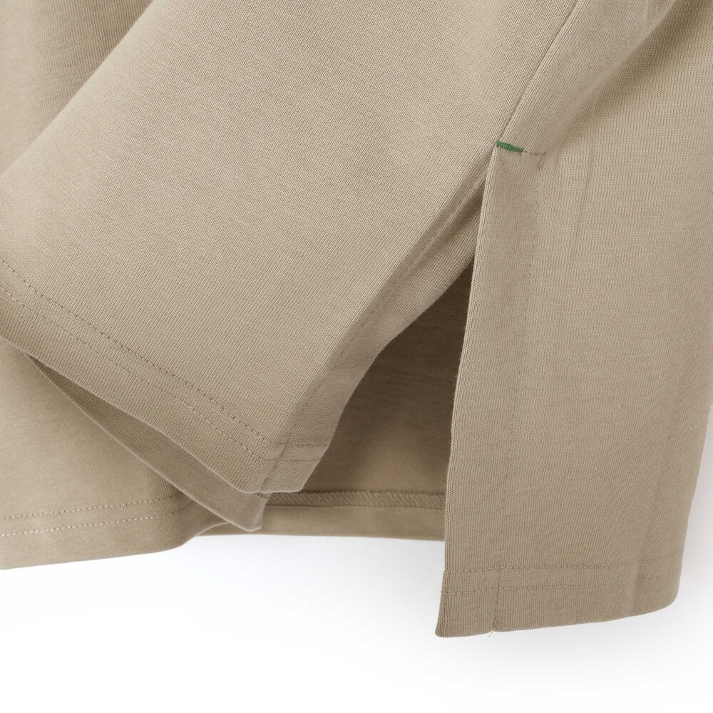 【トラベルポーチ付き】天竺スリット入りTシャツ2枚セット親子お揃い(110~140cm) グレー M(110~125cm)