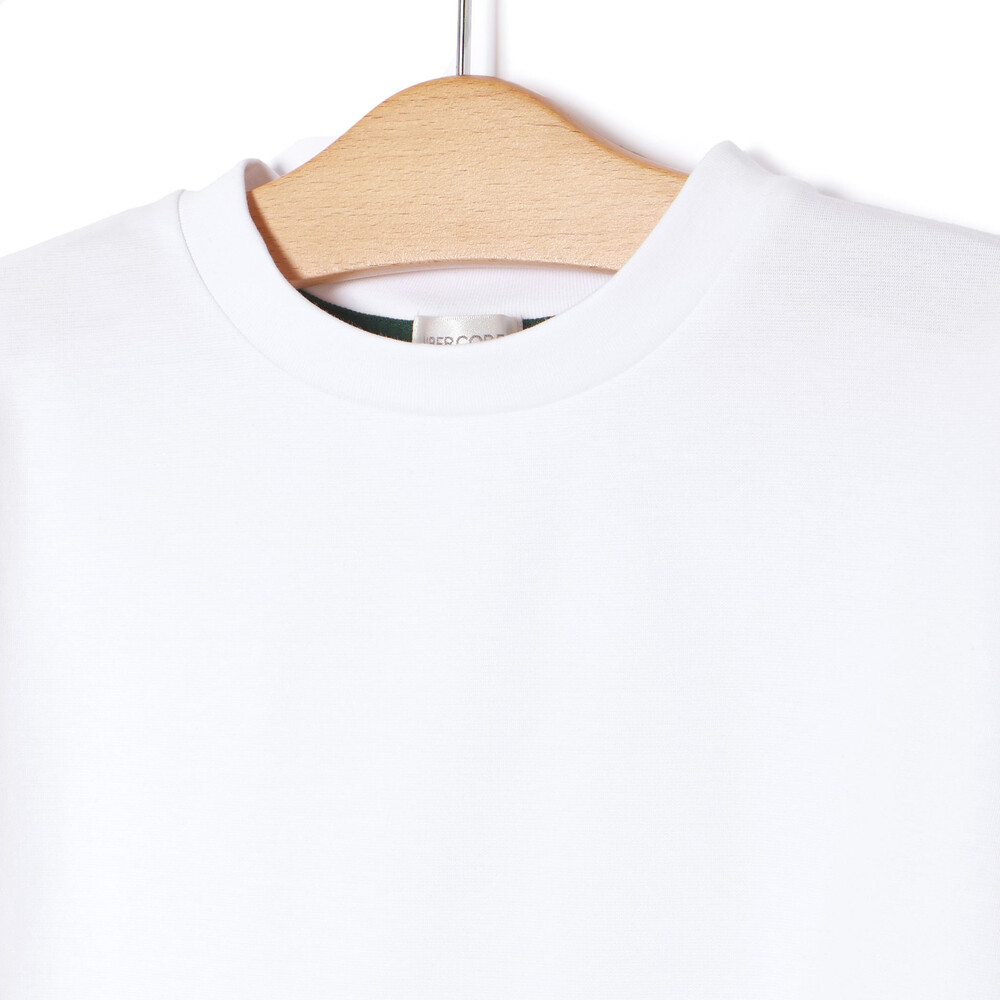 ポンチシアー切り替えポワン袖Tシャツ親子お揃い(110~140cm) ブラック M(110~125cm)