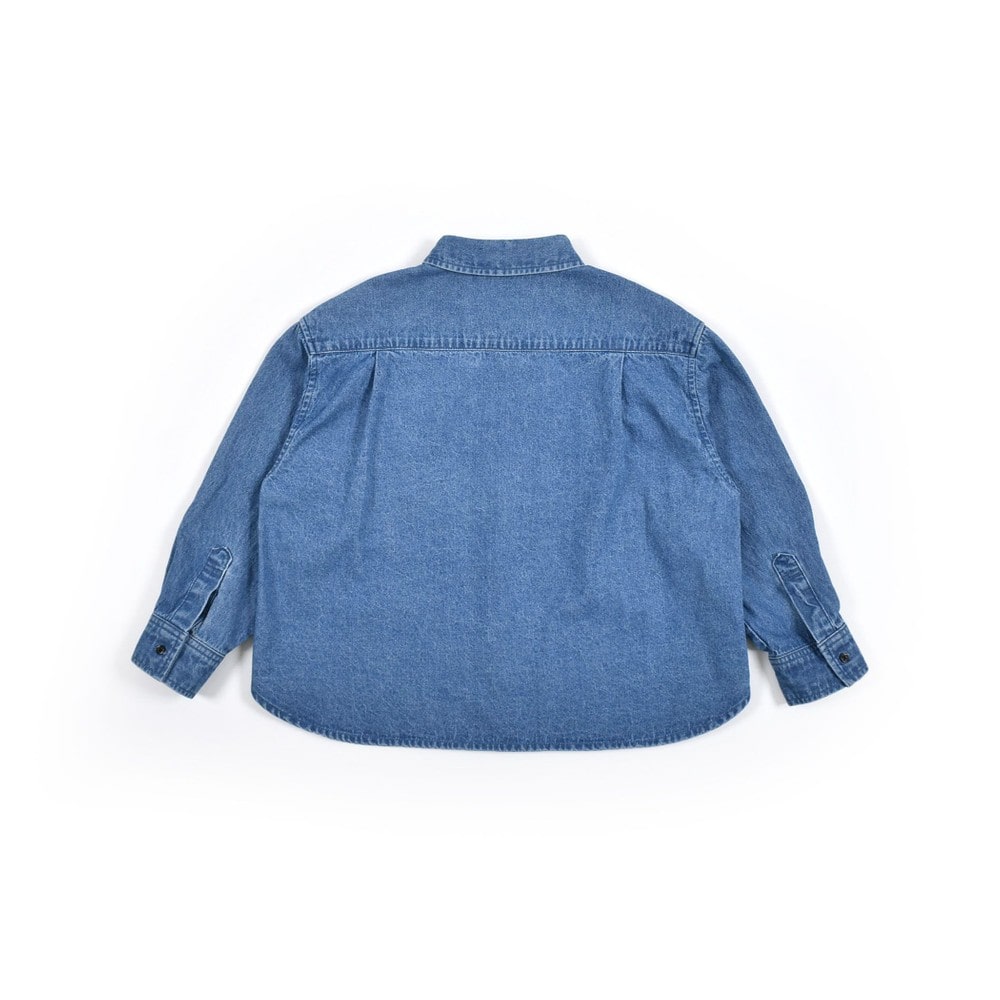 CPOシルエット デニムシャツ(120~160cm) ネイビー 160cm