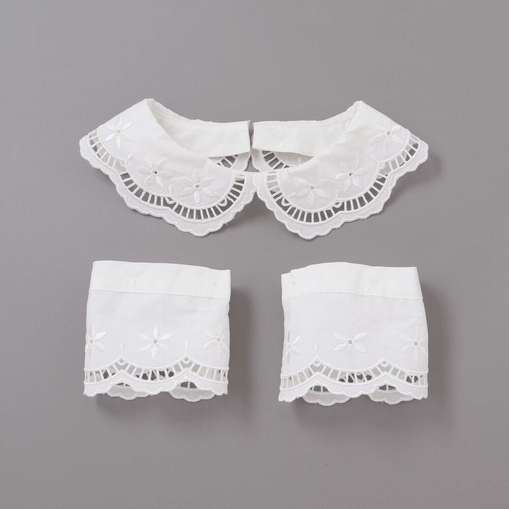 サイロコンパクトツイルレース襟袖ワンピース(110~130cm) ネイビー 110cm