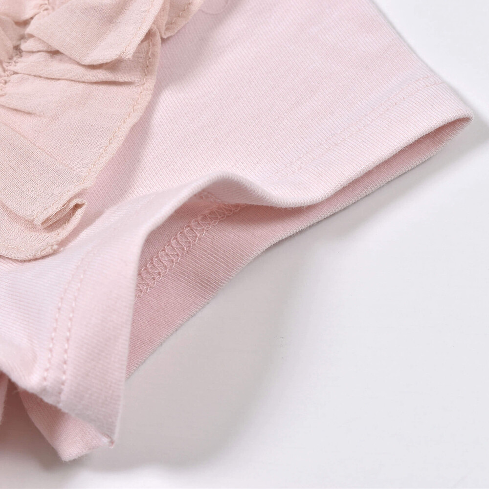 シフォン 袖 フリル Tシャツ (90~140cm) ピンク 140cm