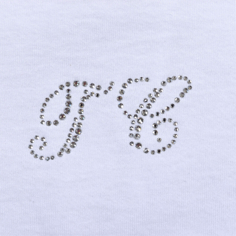 TC ロゴ ラインストーン パフスリーブ Tシャツ (90~140cm) ネイビー 110cm