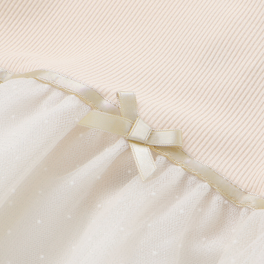 テレコドットラメチュールチュニック(70~90cm) ベージュ ワンサイズ