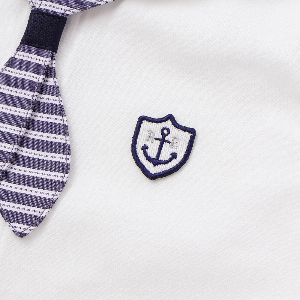 【お揃い】天竺マリンブラウスベビー(70~90cm) ホワイト S(70-80cm)