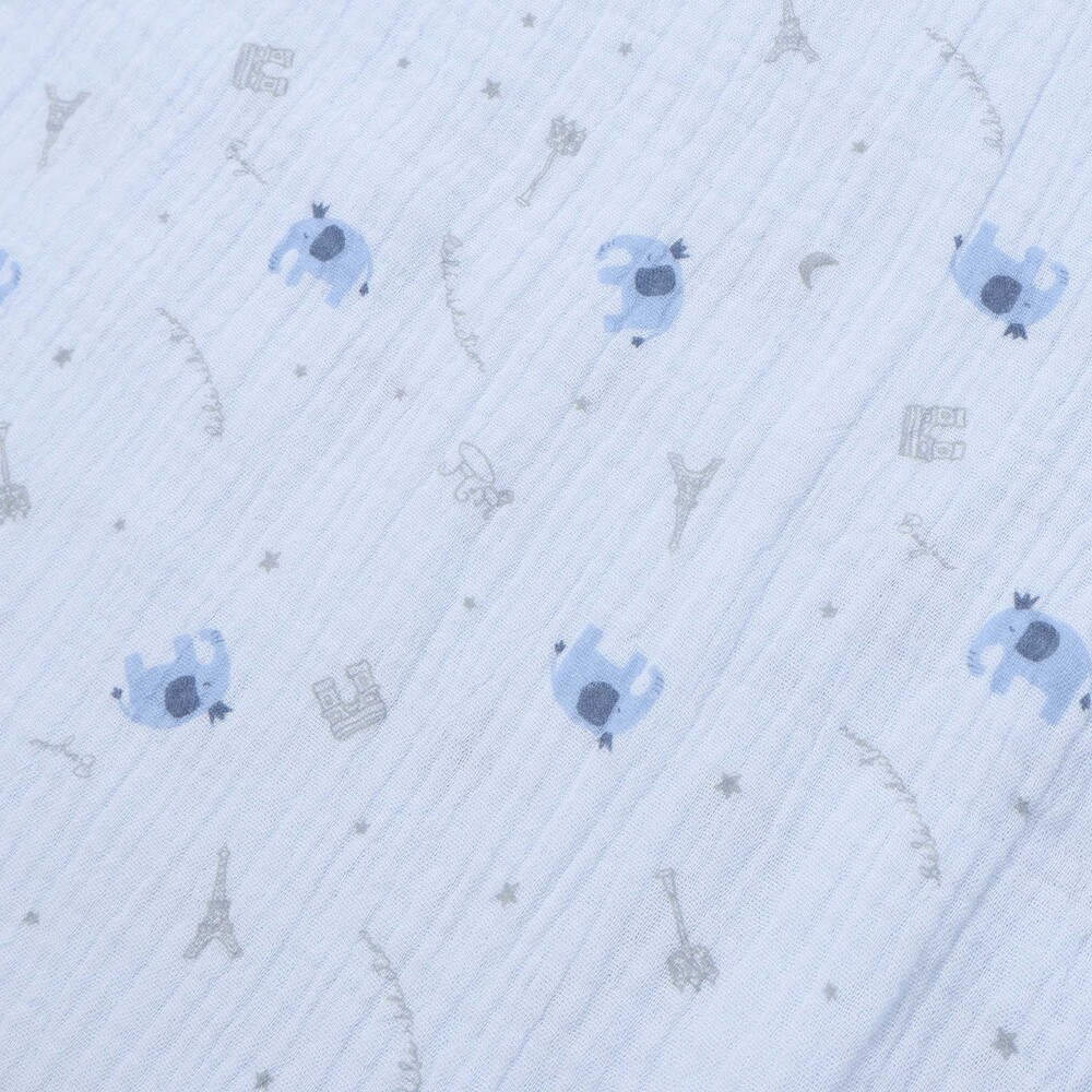 【お揃い】ガーゼアニマルプリントスタイ ベージュ系 ワンサイズ