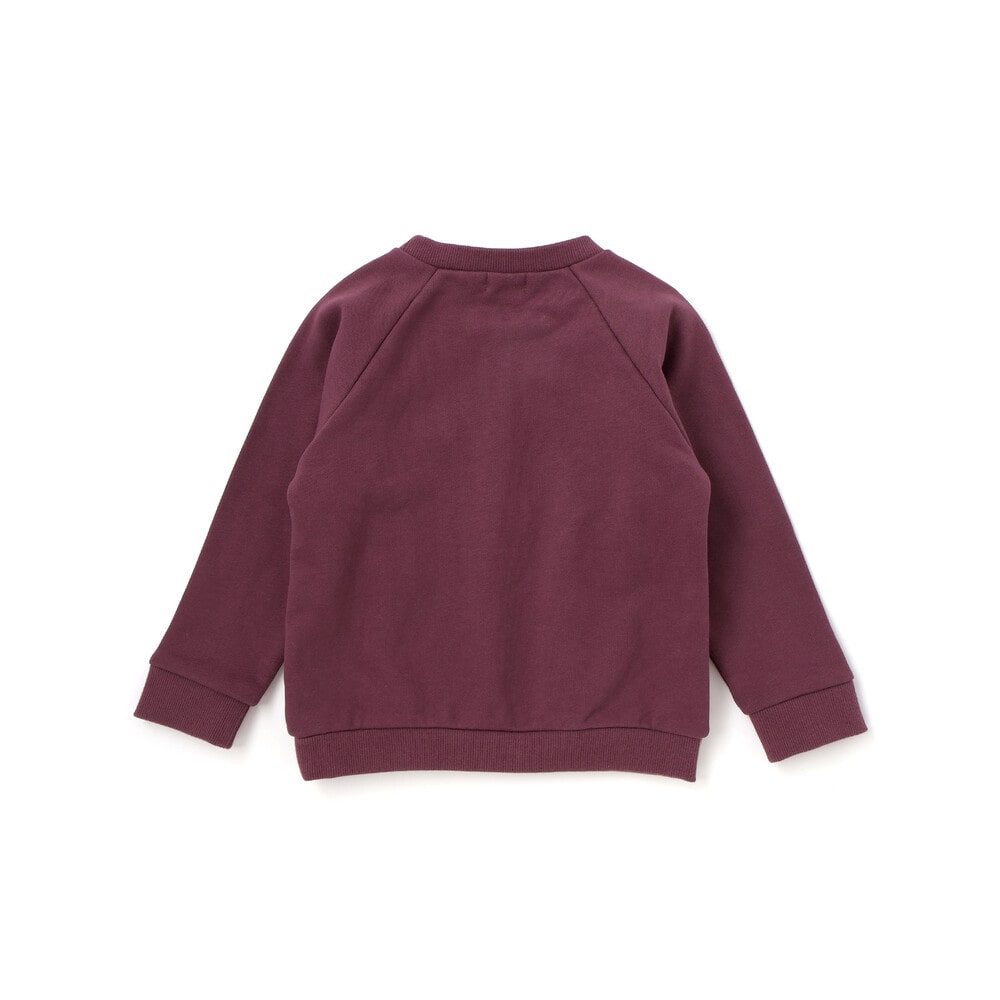 裏毛起毛リボン付きトレーナー(80~130cm) ボルドー 80cm