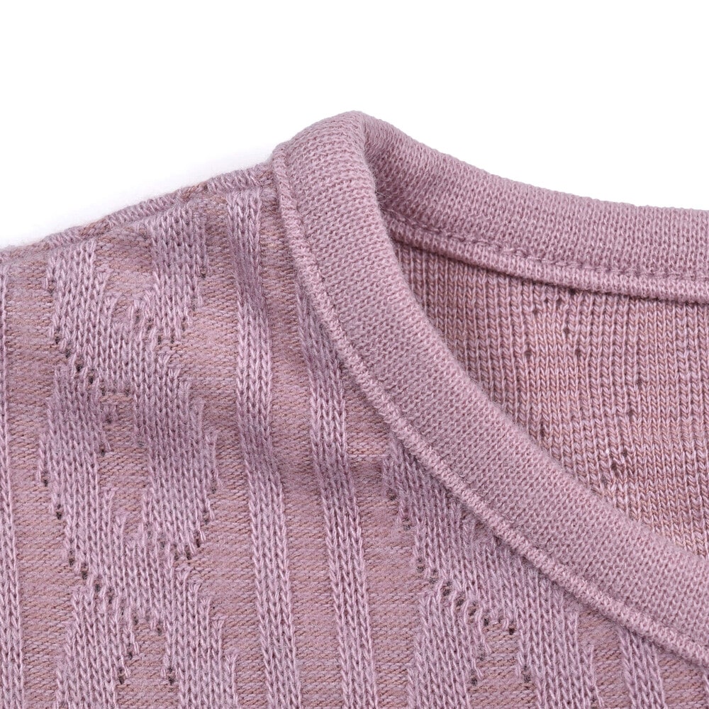 うさぎ パッチ ケーブル 接結 ワンピース (80~130cm) オフホワイト 110cm