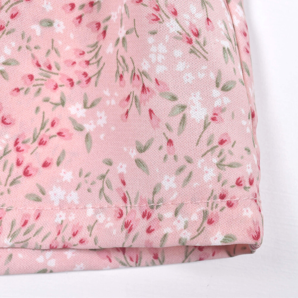 チェリー 刺繍 花柄 プリント ドッキング ワンピース (80~130cm)(80cm ベージュ): ワンピース-子供服べべの公式通販サイト  「BEBE MALL」