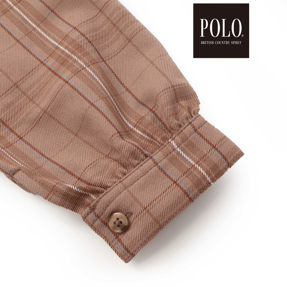 【POLO BCS(ポロ・ビーシーエス)×SLAP SLIP】チェック切り替えワンピース(80~130cm) ネイビー系 80cm