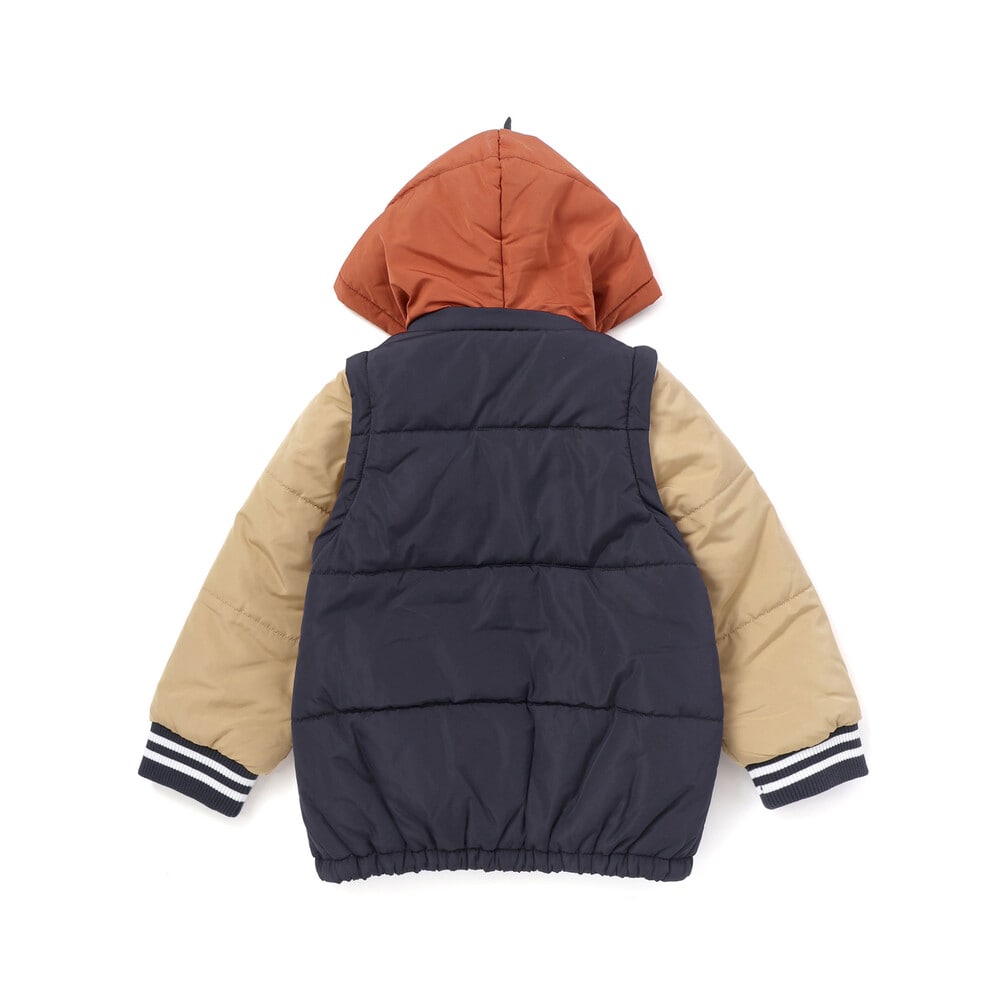 8WAY恐竜モチーフリバーシブルアウター(80~130cm) イエロー 80cm