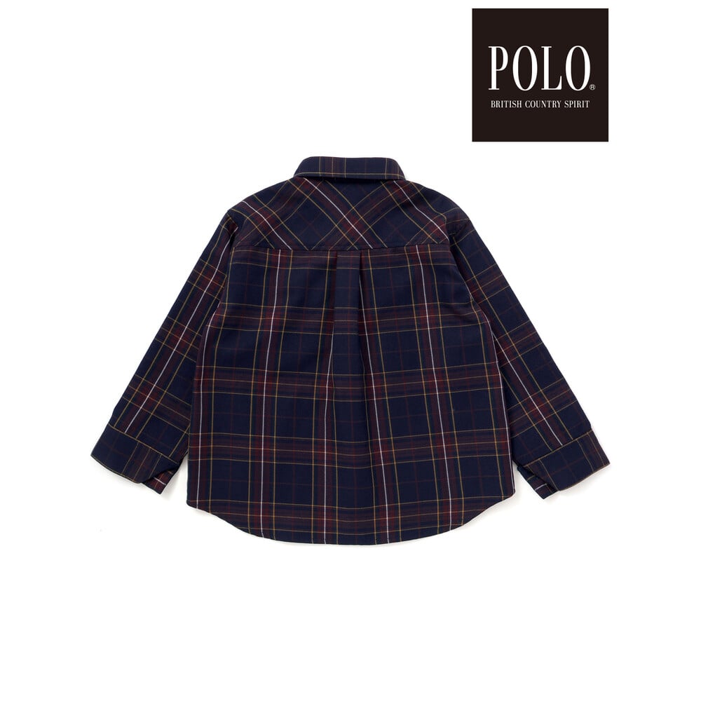 【POLO BCS(ポロ・ビーシーエス)×SLAP SLIP】切り替えシャツ(80~130cm) ベージュ系 80cm