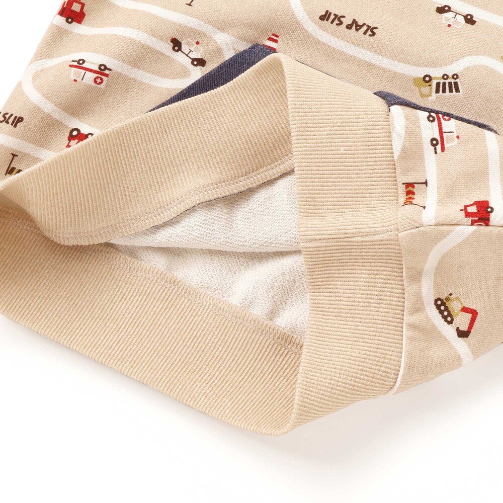 デニムカンガルーポケット付きトレーナー(80~130cm) オフホワイト系 80cm