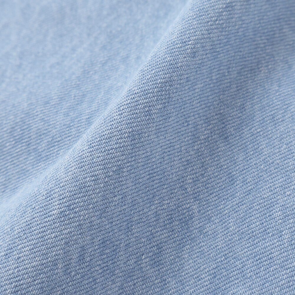 スカラップ7分丈デニム&ツイルパンツ(90~130cm) ブルー 90cm