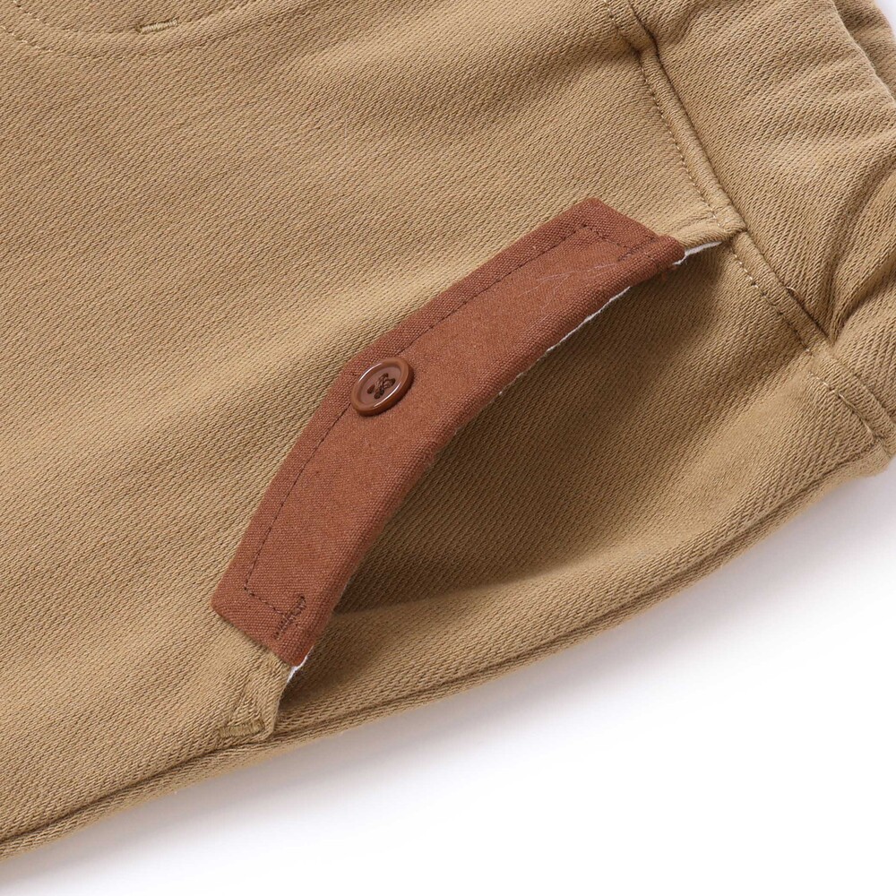 配色ツイル裏起毛ロングパンツ(80~130cm) ネイビー 80cm