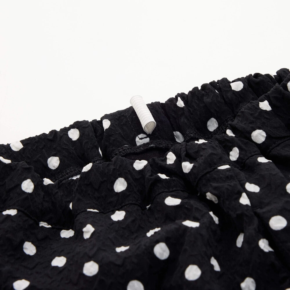 エンボスドット柄リボン付きバルーンスカート(90~130cm) ブラック系 90cm