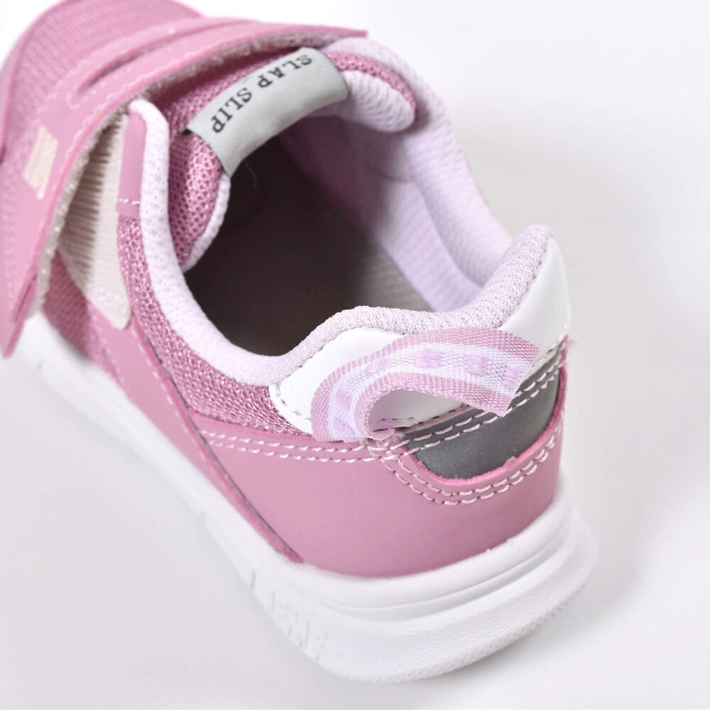 【 IFME × SLAP SLIP コラボアイテム 】 メッシュ ワンベルト スニーカー (15~19cm) ピンク 19cm