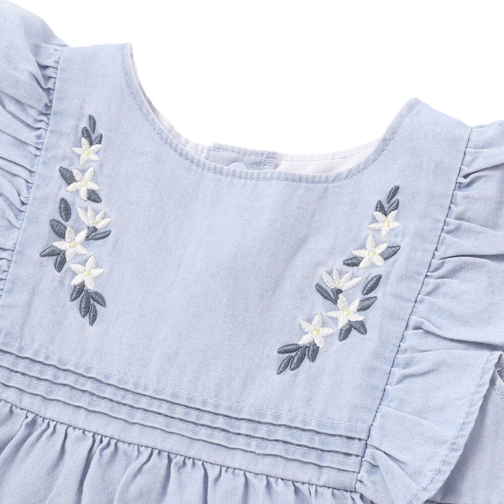 ピンタックティアードワンピースブルマ付きセットアップベビー(70~80cm) ホワイト ワンサイズ